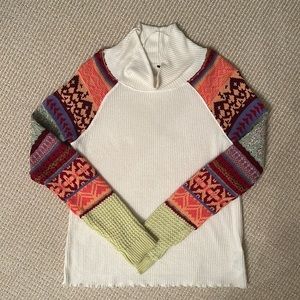 Free people, knit, and crocheted sleeved shirt